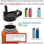 Replacement Straw Lid for Hydroflask Wide Mouth Water Bottle Top Lids with Straw for  Accessories Replacement Straw Cap for Hyd