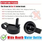 Replacement Straw Lid for Hydroflask Wide Mouth Water Bottle Top Lids with Straw for  Accessories Replacement Straw Cap for Hyd