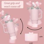 New Glitter Bow Boot for  Cup AntiSlip Silicone Boot for  Cup 30 40 Oz Cup Accessories for Bottom 2.95in Quencher Hydroflask Pi
