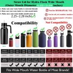 Replacement Lid for Hydroflask Wide Mouth Water Bottle Top Lids with Straw for  Accessories Top Sport Bottle Handle Cap for Hyd