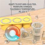 3-Grid Ice Cube Tray For Stanley 30/40 Oz Tumbler Cups Reusable Cylinder Silicone Ice Cube Molds With Lid For Drink Juice Coffee