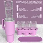 Ice Cube Tray for ST Cup Tumbler Cup , Cylinder-Shaped Silicone Ice Mold with Lid , Stanley Cup Accessories