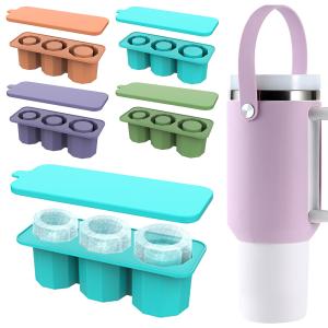 Silicone Mold Ice Cube Maker with Lid Ice Cube Tray Kitchen Freeze Ice Making Easy To Release For Stanley 30 40oz Tumbler Cups