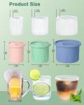 Ice Cube Mold Silicone Ice Tray with Lid for Stanley Cup 30-40oz Tumbler Chilling Cocktails Drinks Coffee Easy Release Ice Molds