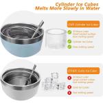 Newest Ice Cube Tray for Stanley Tumbler Cup 20/30/40 oz Silicone Freezer Ice Molds with Lid for Juice Whiskey Ice Maker