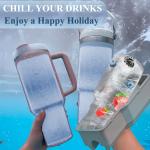 Tumbler Ice Mold for Stanley Cup 30-40 oz - Silicone Cylinder Ice Mold with Lid, Easy Fill and Release Ice Maker for Ice Drink