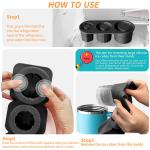 Newest Ice Cube Tray for Stanley Tumbler Cup 20/30/40 oz Silicone Freezer Ice Molds with Lid for Juice Whiskey Ice Maker