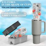 Tumbler Ice Mold for Stanley Cup 30-40 oz - Silicone Cylinder Ice Mold with Lid, Easy Fill and Release Ice Maker for Ice Drink