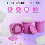 Ice Cube Tray for Owala FreeSip,3 Silicone Ice Cube Maker With Lid for Tumbler,Water Bottle for Chilling Whiskey, Cocktails, Drinks, Coffee, Easy Fill and Release Hollow Cylinder Ice Molds(Purple)