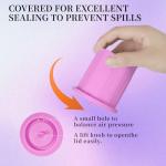 Ice Cube Tray for Owala FreeSip,3 Silicone Ice Cube Maker With Lid for Tumbler,Water Bottle for Chilling Whiskey, Cocktails, Drinks, Coffee, Easy Fill and Release Hollow Cylinder Ice Molds(Purple)