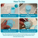 Ice Cube Tray for Owala FreeSip, 3PCS Silicone Ice Cube Molds, Easy Fill and Release Ice Maker for Chilling Cocktails Whiskey Drinks Juice Coffee, for Owala Water Bottle 24/32/40oz Accessories