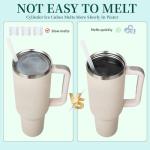 Ice Cube Tray for Owala FreeSip,3 Silicone Ice Cube Maker With Lid for Tumbler,Water Bottle for Chilling Whiskey, Cocktails, Drinks, Coffee, Easy Fill and Release Hollow Cylinder Ice Molds (Green)