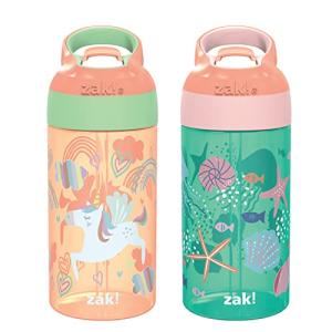 Zak Designs Unicorn & Shells Kids Water Bottles