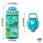 Dinosaur Kids Water Bottle with Leak-Proof Straw