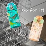 Dinosaur Kids Water Bottle with Leak-Proof Straw