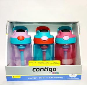 Contigo Kids Water Bottle, 14 oz - 3 Pack