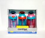 Contigo Kids Water Bottle, 14 oz - 3 Pack