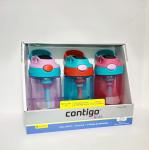 Contigo Kids Water Bottle, 14 oz - 3 Pack