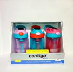 Contigo Kids Water Bottle, 14 oz - 3 Pack