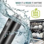 Dione 40 oz Black Insulated Water Bottle