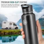 Dione 40 oz Black Insulated Water Bottle
