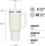 40oz Insulated Stainless Steel Travel Tumbler with Straw