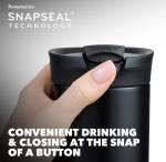 Contigo Byron Snapseal Black Stainless Steel Travel Mug