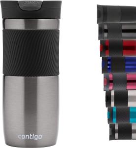 Contigo Byron Snapseal Travel Mug, Stainless Steel - leakproof 470 ml - Gunmetal