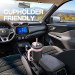 POWCAN 40 oz Tumbler with Handle, 2-in-1 Straw and Sip Lid, Leakproof, Dishwasher Safe, Insulated Stainless Steel Travel Coffee Mug, Keeps Cold for 34 Hours, Fits in Car Cup Holder (Midnight)