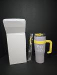 40 oz Insulated Tumbler with Handle & Straw