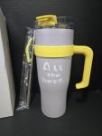 40 oz Insulated Tumbler with Handle & Straw