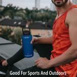 LUNATE 32oz Wide Mouth Water Bottle with 3 Lids