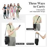 Insulated Water Bottle Carrier Bag with Phone Pocket