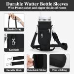 Insulated Water Bottle Carrier Bag with Phone Pocket