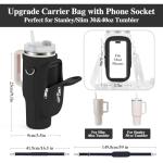 Insulated Water Bottle Carrier Bag with Phone Pocket