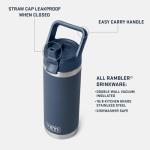 YETI Rambler 18 oz Stainless Steel Bottle with Straw