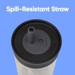 Owala Kids 15 Oz Spill-Resistant Tumbler - Black/Gray