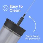 Owala Kids 15 Oz Spill-Resistant Tumbler - Black/Gray