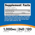 Nutricost L-Carnitine Tartrate 1,000mg - 240 Caps