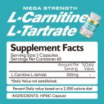 L-Carnitine 500 mg Capsules for Fitness 60 Count