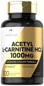 Carlyle Acetyl L-Carnitine 1000mg - 100 Capsules