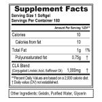 CLA 1000mg Fat Loss Support Pills - 180 Count