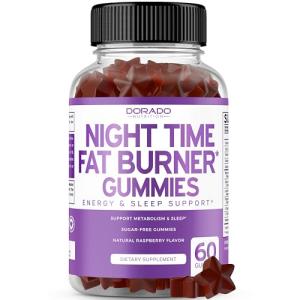 Sugar-Free Nighttime Fat Burner Gummies - Raspberry Flavor
