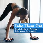 ZILLEEN Exercise Sliders - Pilates Fitness Discs, 2 Pack