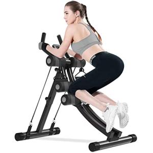 Adjustable Ab Machine with Resistance Bands for Home Gym