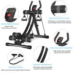 Adjustable Ab Machine with Resistance Bands for Home Gym
