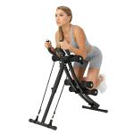 Adjustable Ab Machine with Resistance Bands for Home Gym