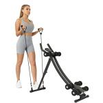 Adjustable Ab Machine with Resistance Bands for Home Gym