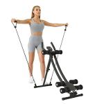 Adjustable Ab Machine with Resistance Bands for Home Gym