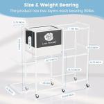 Yoga Mat Storage Rack on Wheels for Home Gym